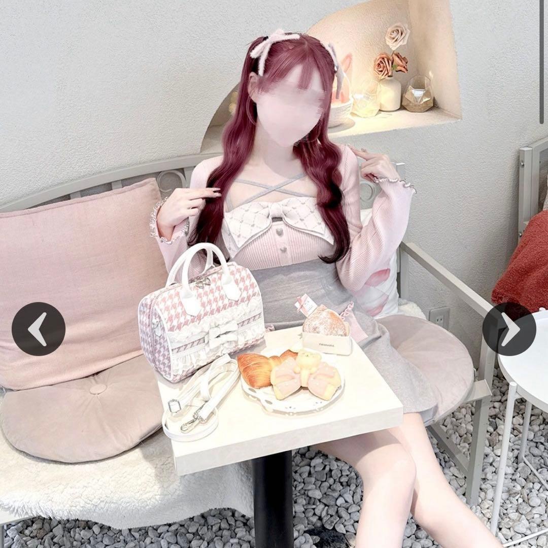 Honey mew ハニーミュウ Bigリボンアンサンブルワンピース ♡モノグラムリボンアンサンブルワンピース♡ ¥13,000(+tax) 胸元の