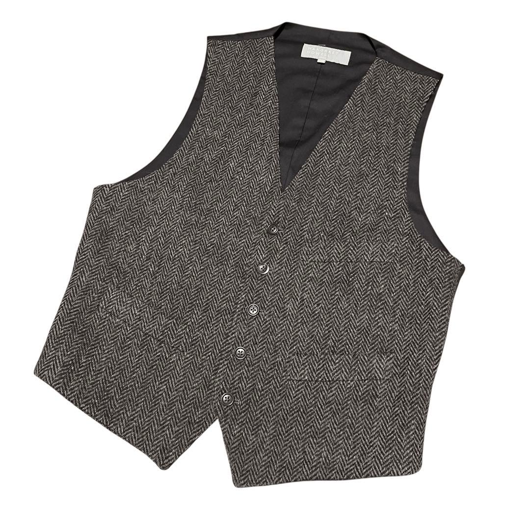 ウエっと 美品 マーガレットハウエル ハリスツイード ジレ　ベスト L ウエっと様専用 美品 マーガレットハウエル ハリスツイード ジレ