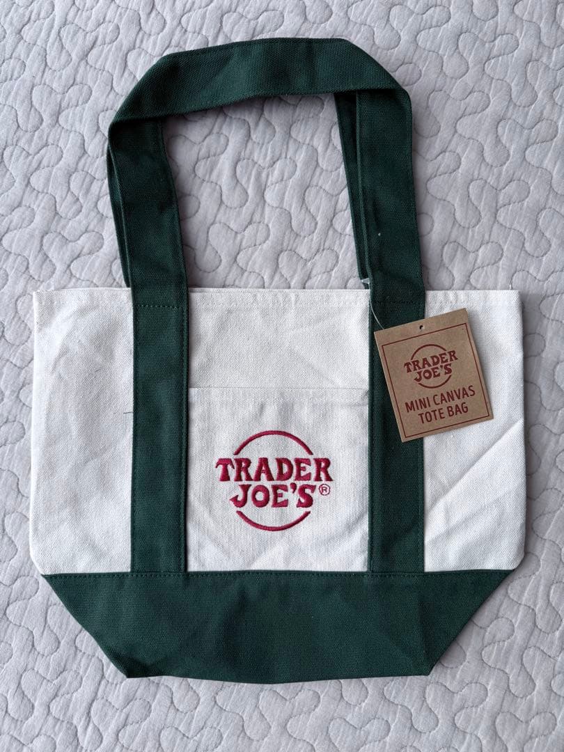 新品】TRADER JOE'S ミニキャンバストートバッグ グリーン - メルカリ