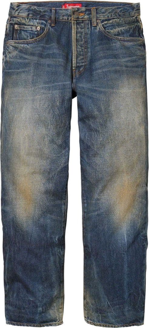 和*寿様 Supreme Distressed Selvedge インディゴ　3 Supreme Distressed Loose Fit Selvedge Jean 3colors SS25 | eBay UK
