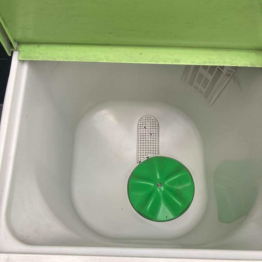 三菱 二層式洗濯機 千曲 CW-621G 緑 グリーン 動作確認済み 昭和レトロ