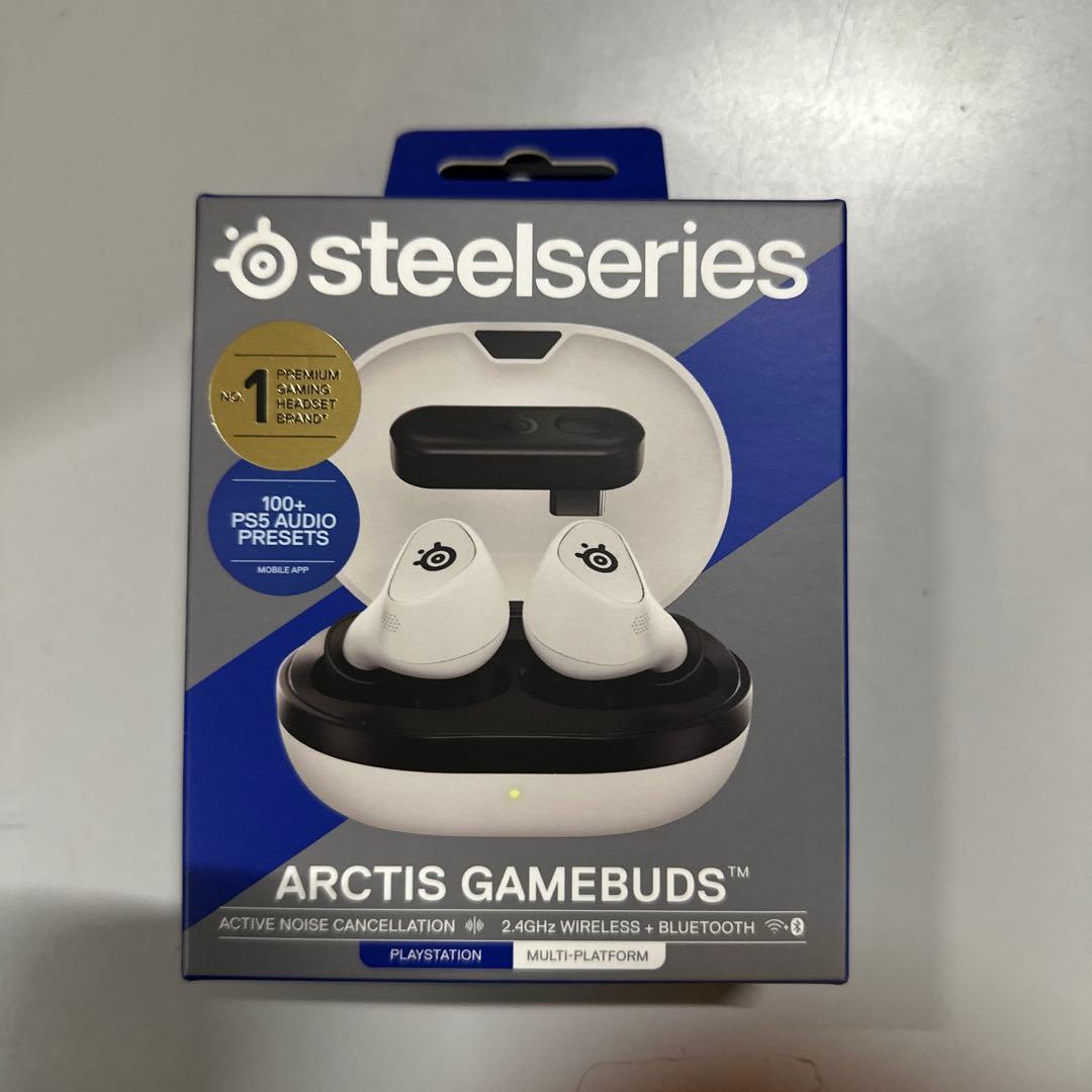 新品 未使用STEELSERIES Arctis GameBuds White SteelSeries Arctis GameBuds White ゲーミングイヤホン イヤホン