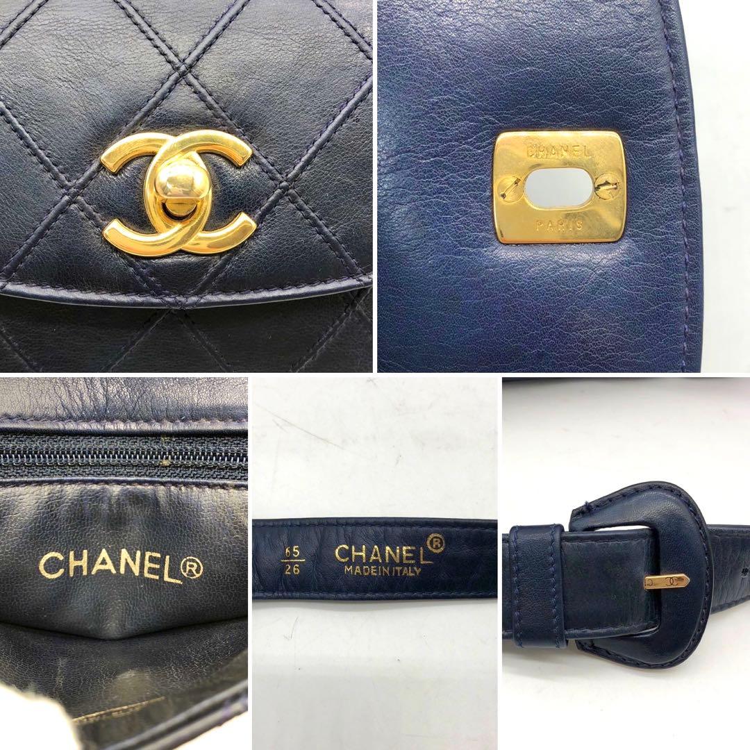 美品✨シャネルウエストポーチビコローレココマークターンロックチェーン