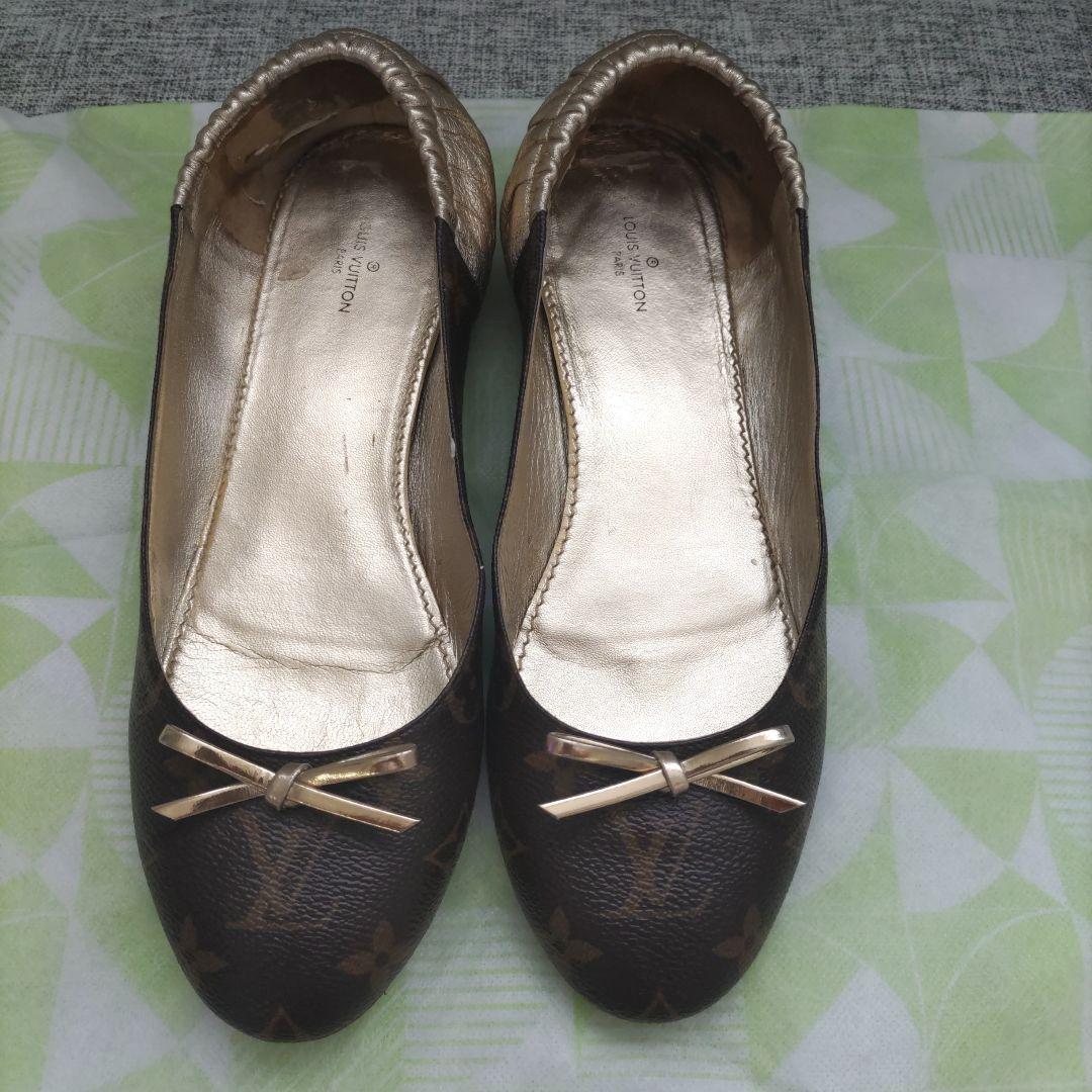 【TSN】ルイヴィトン モノグラム バレエシューズ 38 1/2 ルイヴィトン モノグラム バレエシューズ 38 1/2 大人の足元にぴったり