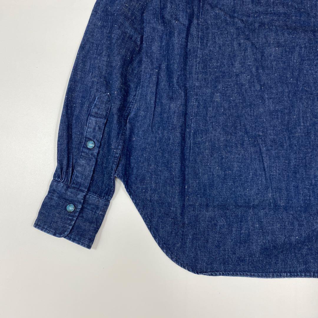 美品 ウィムガゼット デニムシャツ 長袖 羽織 ゆったりシルエット