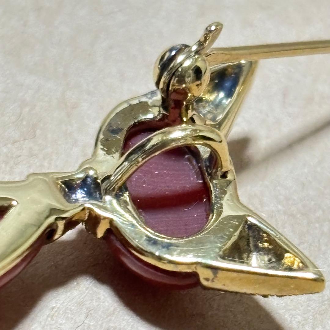 な*め様 碌山 ろくざん 猫のブローチ 瑪瑙 メノウ ネコ アンティーク調