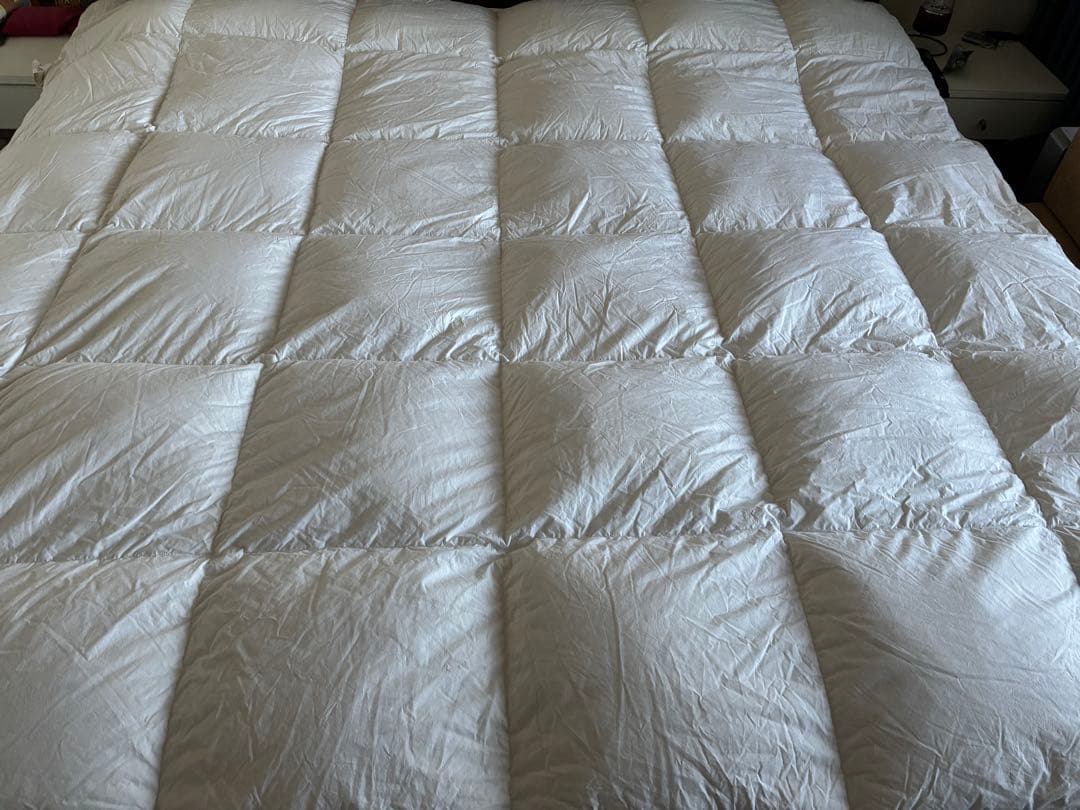 ホワイトダウン掛けふとん　ダブルサイズ 受注生産】ホワイトダウン93％柄はおまかせ最高級羽毛掛け布団ダブル