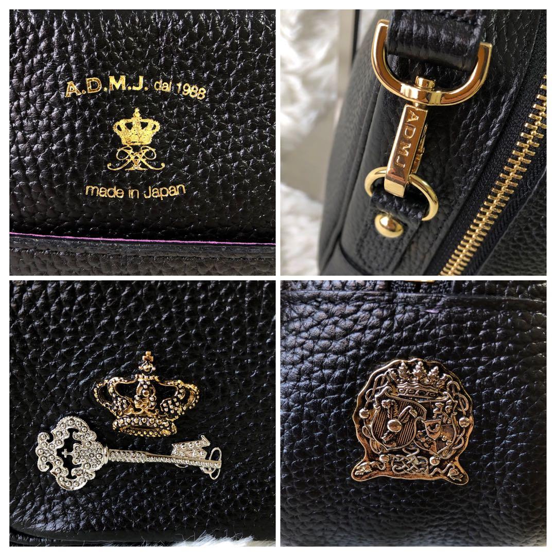 希少 A.D.M.J. ショルダーバッグ カメラバッグ スクエア シボ革 - メルカリ