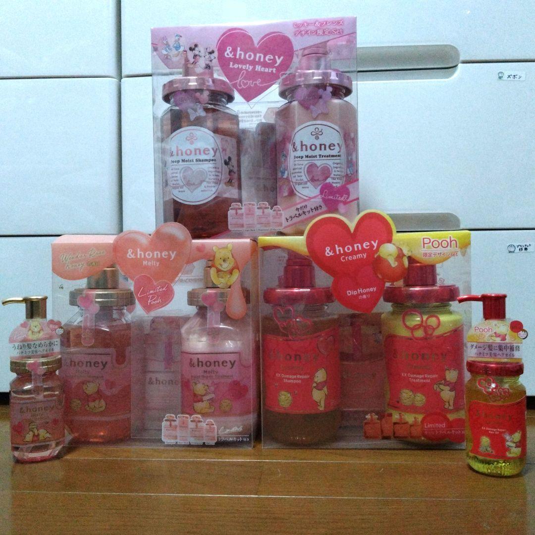 &honey シャンプー、ヘアオイルセット 限定ディズニーキャラクターまとめ売り &honeyから発売中のディズニー限定パッケージ第2弾💗 「ミッキー