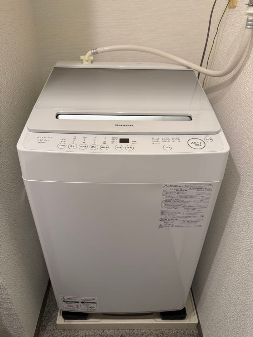 SHARP シャープ　洗濯機 10kg 最終値下げ‼️ SHARP（シャープ） 洗濯機 10kg 全自動洗濯乾燥機 ES-GV10J-S 標準取付