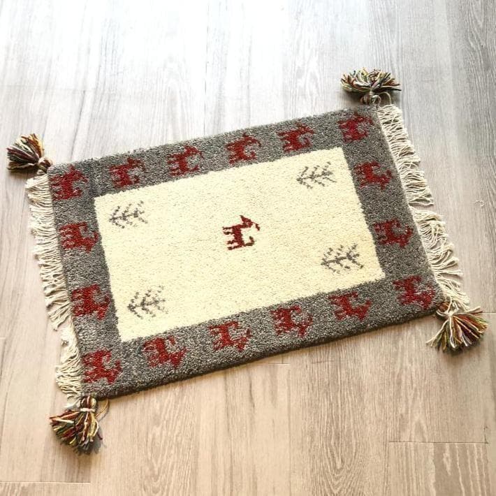 新品 高級手結び絨毯 GABBEH ギャッベ ラグ 40×60cm No 58 - メルカリ