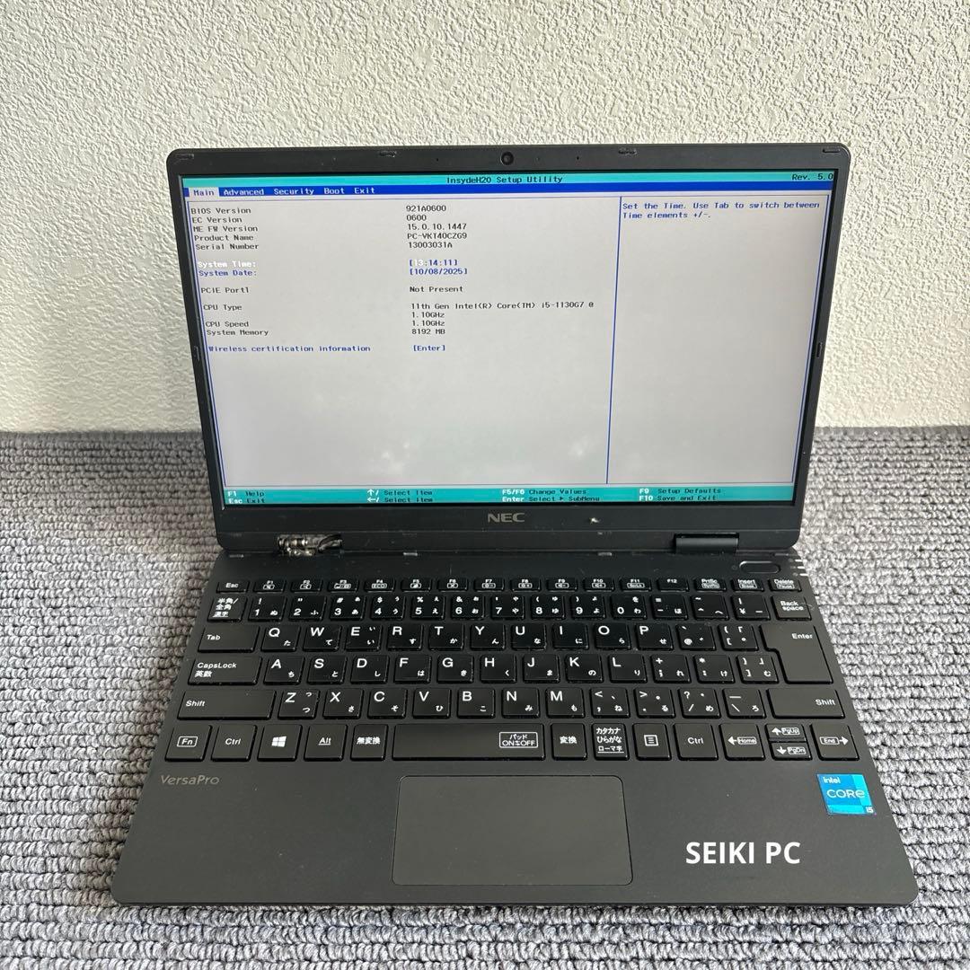 NEC versapro VC-9 i5第11世代　メモリ8GB #6501 VersaPro ノートパソコン NEC VB-9 中古 2019年モデル 訳あり品