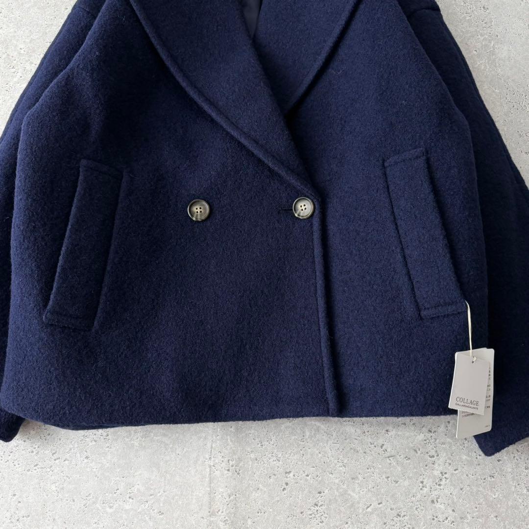 近年✨コラージュガリャルダガランテ 圧縮ウールコート ネイビー