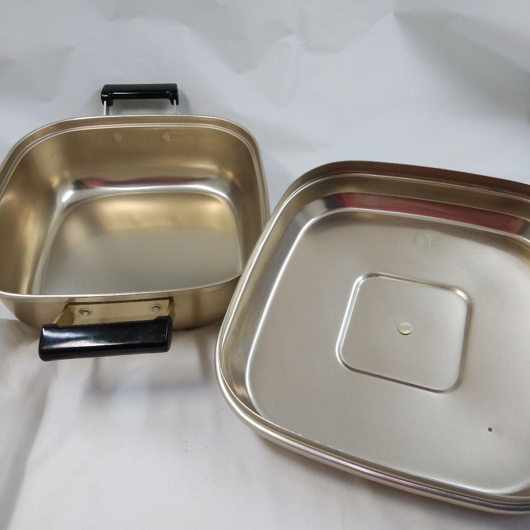 日本アルミ ツルマル印 角型蒸し器 3段 24㎝ 新品/未使用 日本製