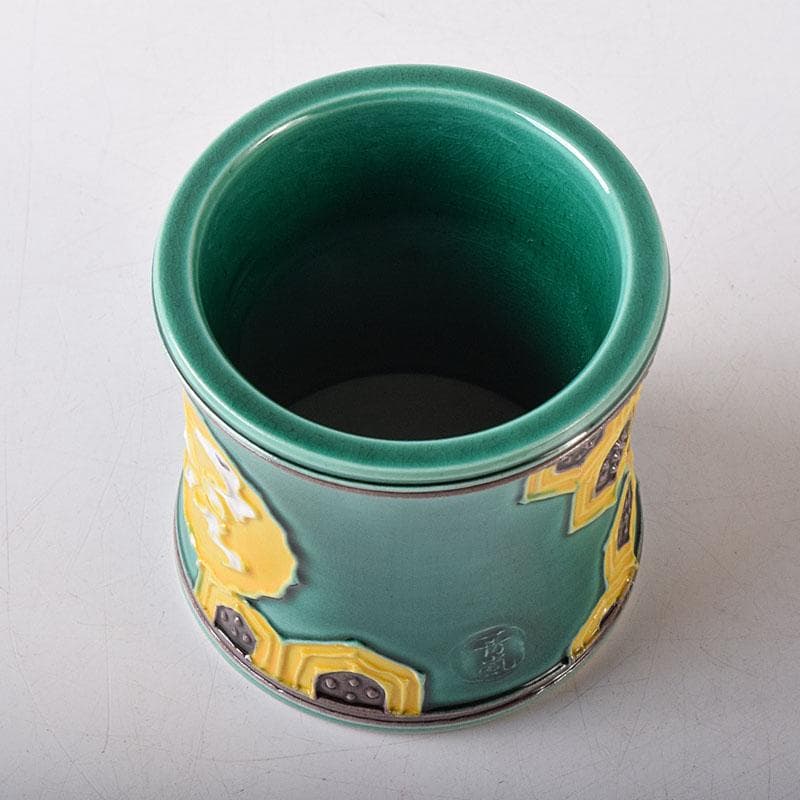 茶道具 谷口登志雄 菁嵐作 青交趾 鶴亀 蓋置 共布共箱 V 7866 - メルカリ