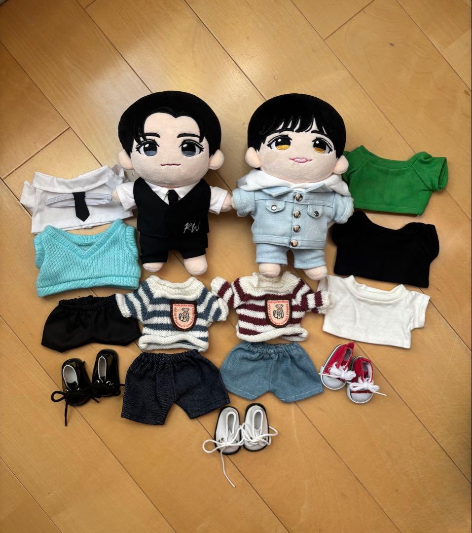 ⭐︎ロウン MAN &BOY ぬいぐるみ（2体）と着せ替え服、靴セット - メルカリ