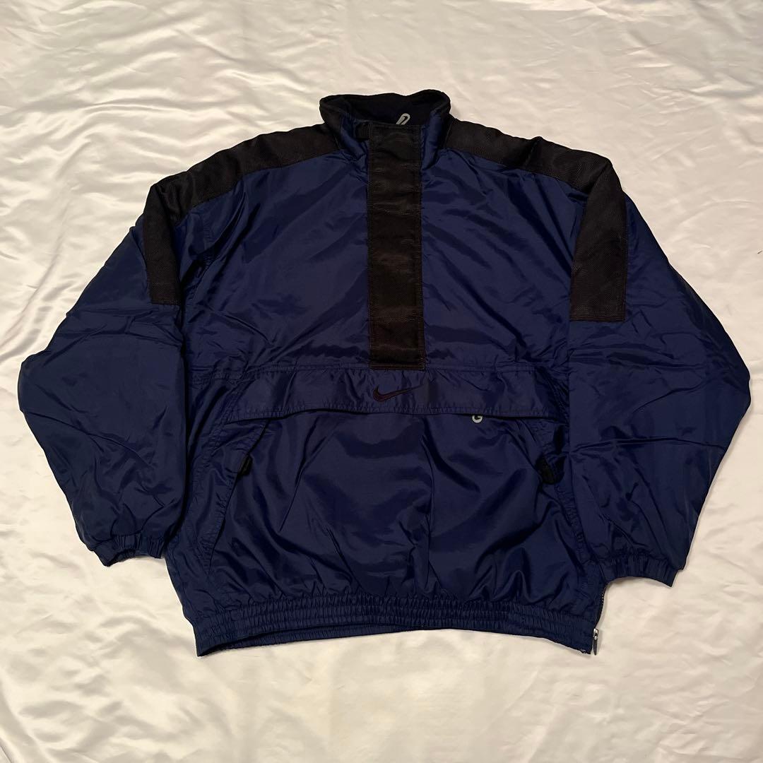 希少】90s NIKE 白タグ 背面ビッグスウッシュ アノラックジャケット