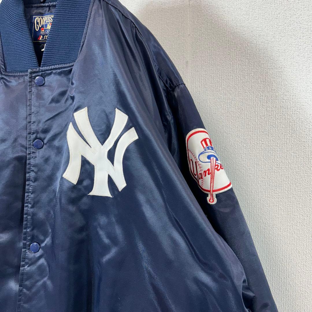 MLBヤンキースナイロンスタジャンビッグロゴ刺繍ワッペンクーパーズ