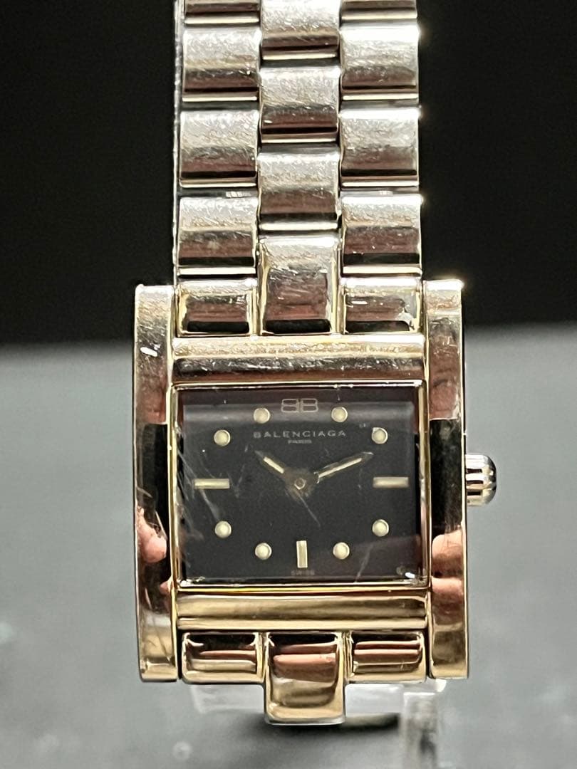 ☆ BALENCIAGA バレンシアガ スクエア レディース腕時計動作良好訳有