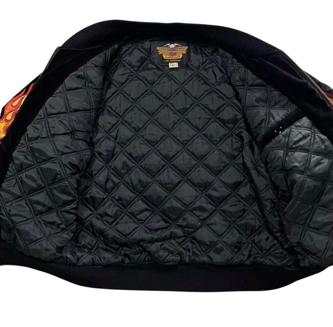 HARLEY DAVIDSON 別珍 ベロア フレイム スカジャン ハーレー - メルカリ