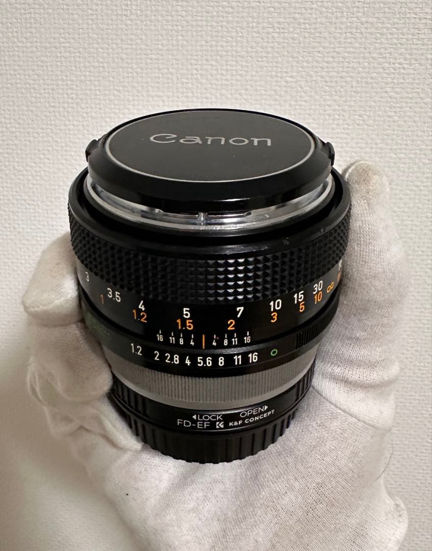 Canon FD 55 f/1.2 k&f adapter EF mount