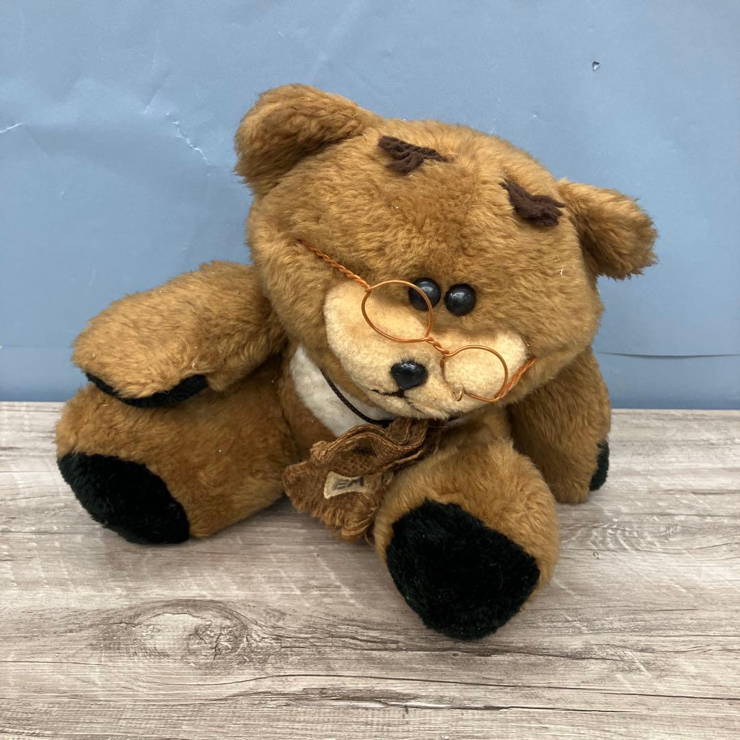 3F 希少 オイケ OIKE ぬいぐるみ クマ ワイヤー眼鏡 麻袋付き - メルカリ