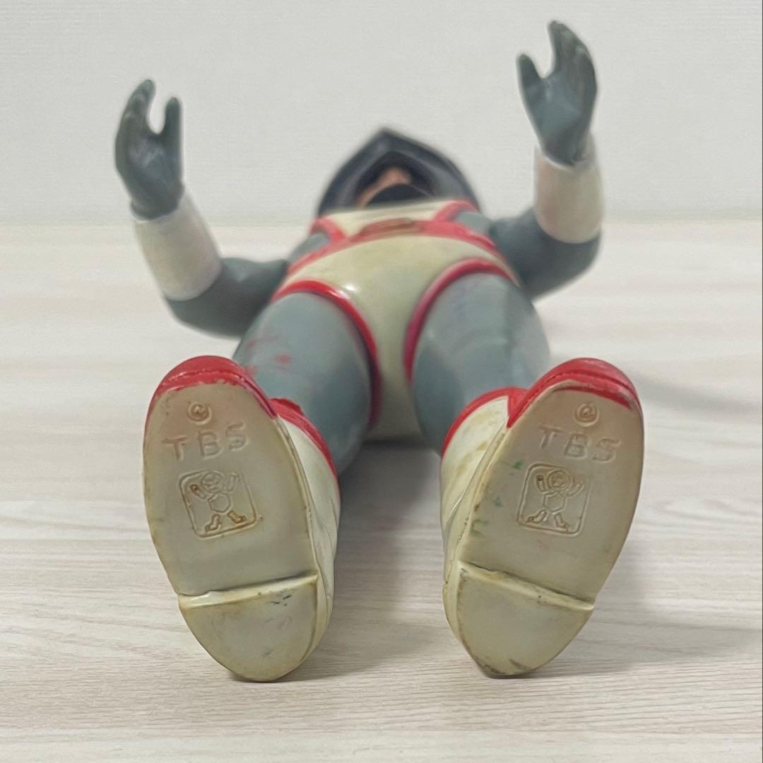 旧バンダイ シルバー仮面 ソフビ フィギュア 面取れ ジャイアント 当時