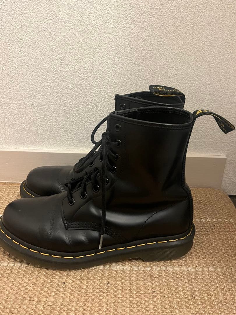 Dr. Martens ブラックレザー 8ホール(UK6)25.0cm