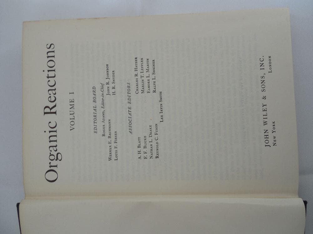 organic reactions 全16巻 EIGHT PRINT（1960）