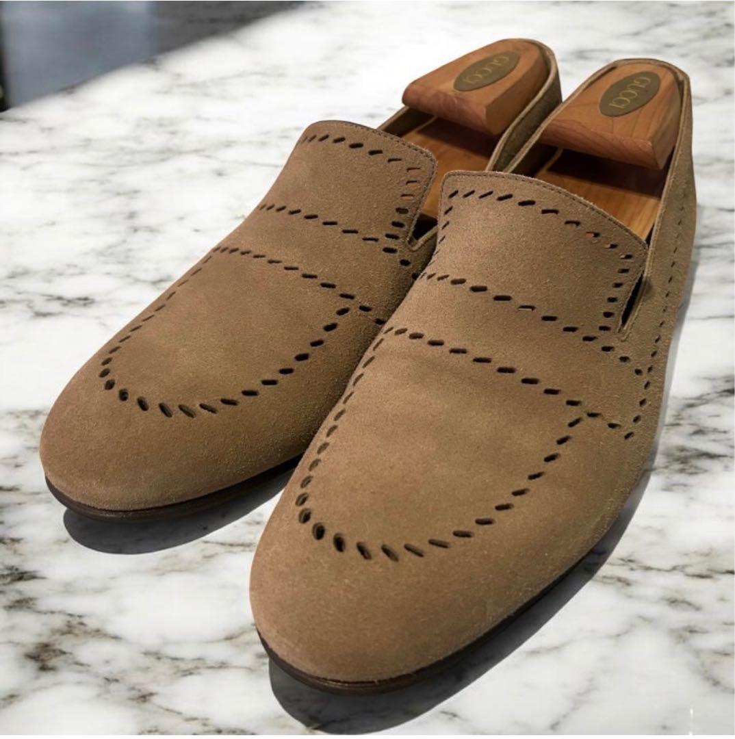 HERMES エルメス ベージュ スエード ローファー - メルカリ