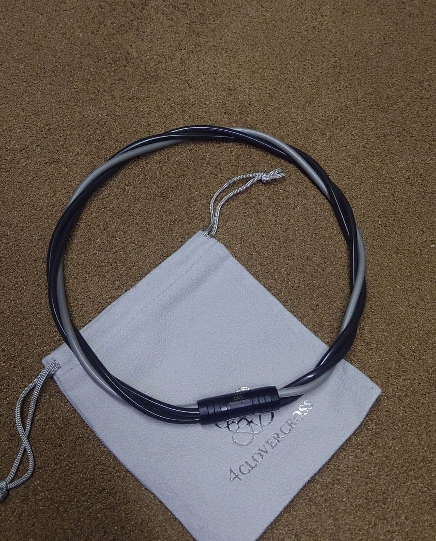 4CLOVERCROSS ネックレス ブラック/シルバー CSモデル ラージサイズ ツアープロ愛用品【スポーツネックレス