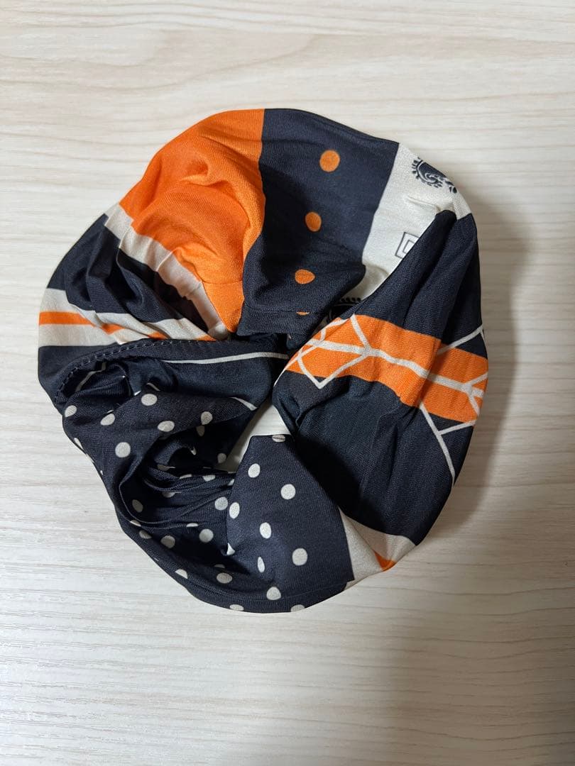 BAREN 医療用スカーフハット Dot Border -Orange Mサイズ