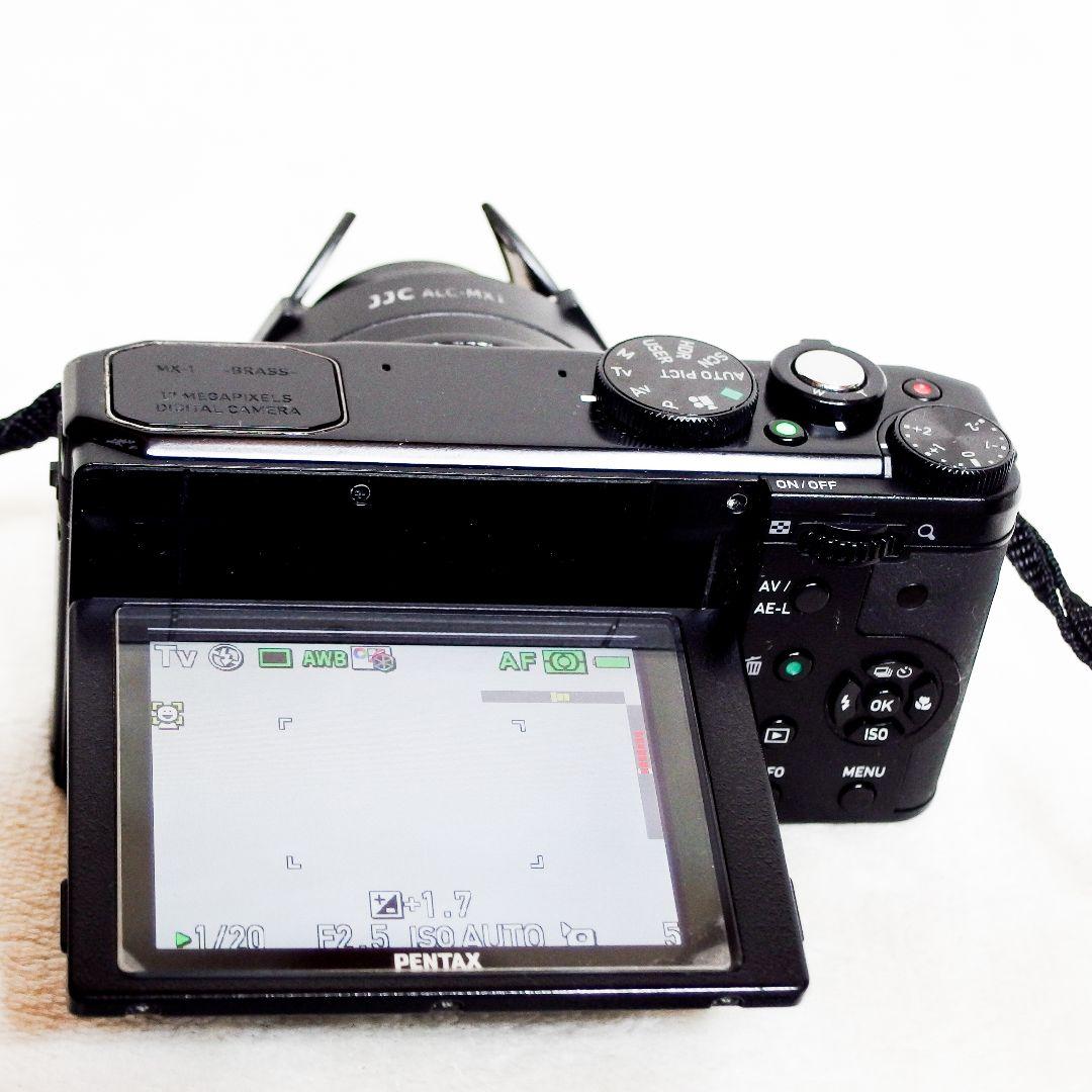 美品 ショット数 少ない PENTAX MX-1 ブラック バッテリー2個付き