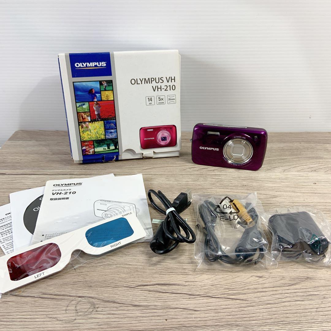 OLYMPUS VH-210 パープル 14MP 5倍ズーム デジカメ - メルカリ