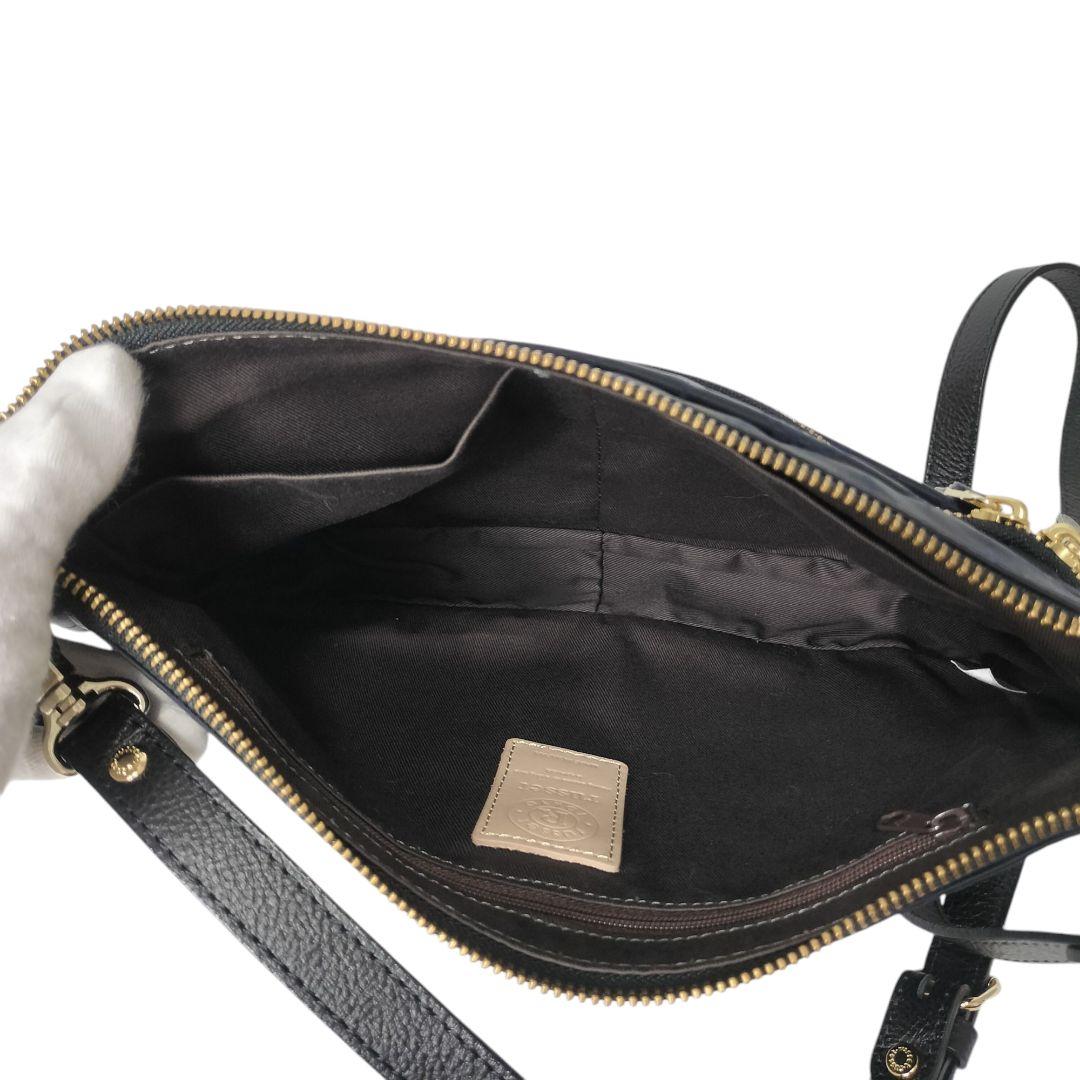 未使用級】ラシット モノグラム柄 ショルダーバッグ ネイビー ゴールド