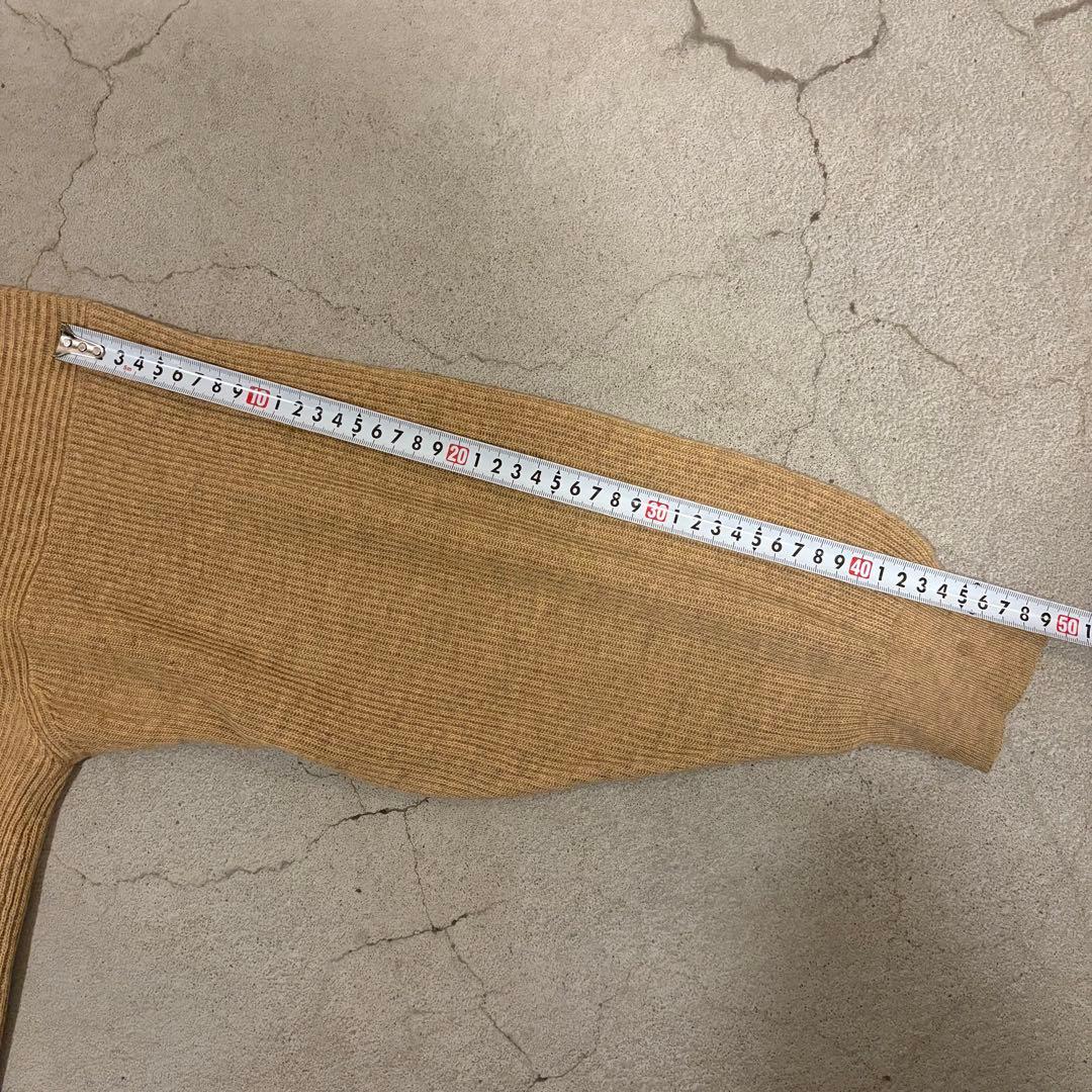 80sイタリア製 PETER BROWNピュアカシミア100%リブニットベージュ