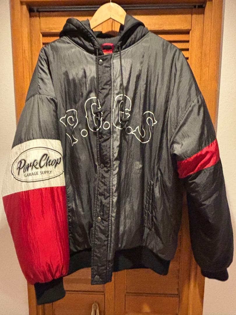 Porkchop Garage Supply フード付きジャケット XL 全4色】PORKCHOP GARAGE SUPPLY SATIN SPORT JKT サテンジャケット