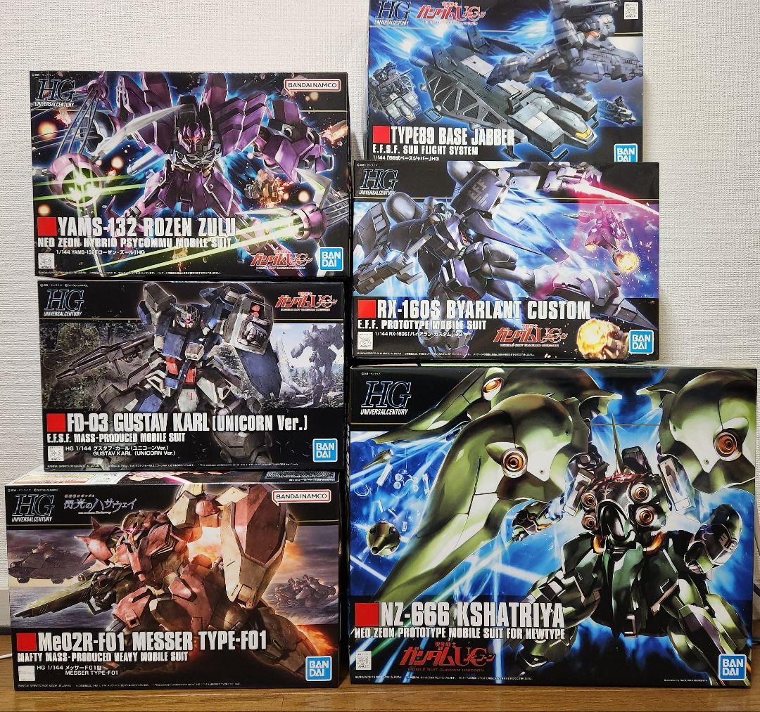 HGガンプラセット 6種（UC、ハサウェイ中心） DMM通販にて「閃光のハサウェイ プラモデル抽選販売」が開催！ 「HGUC