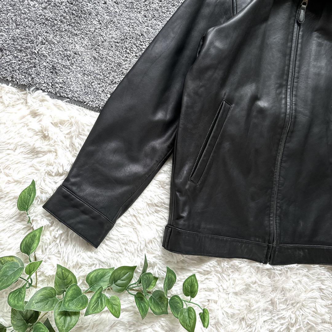 希少 美品 当時物 ラルフローレン ラムレザージャケット ブルゾン M