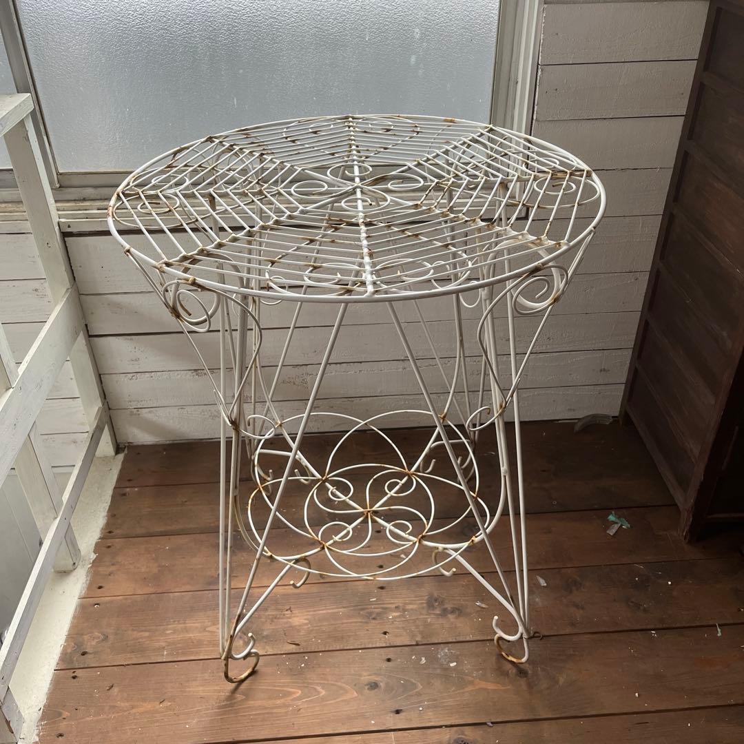 イギリス　ビンテージ　ガーデン　テーブル ガーデンテーブル.13 フランスアンティークガーデニング アイアン