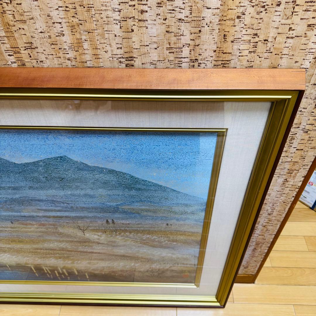 大迫力 特大 真作 中嶌 虎威作「筑波」日本画 風景画 F30号 - メルカリ