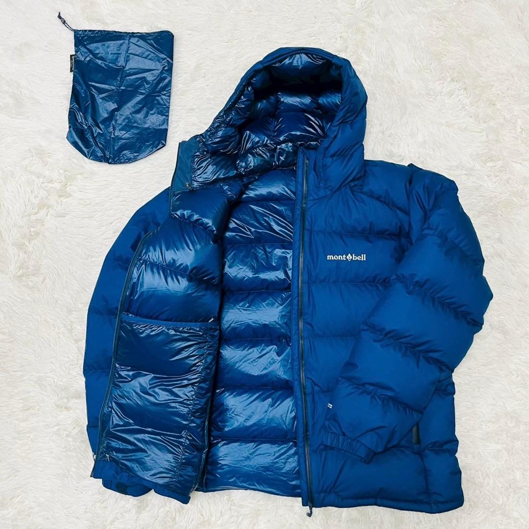 モンベル パーマフロスト ライトダウンパーカ ブルーグリーン XL