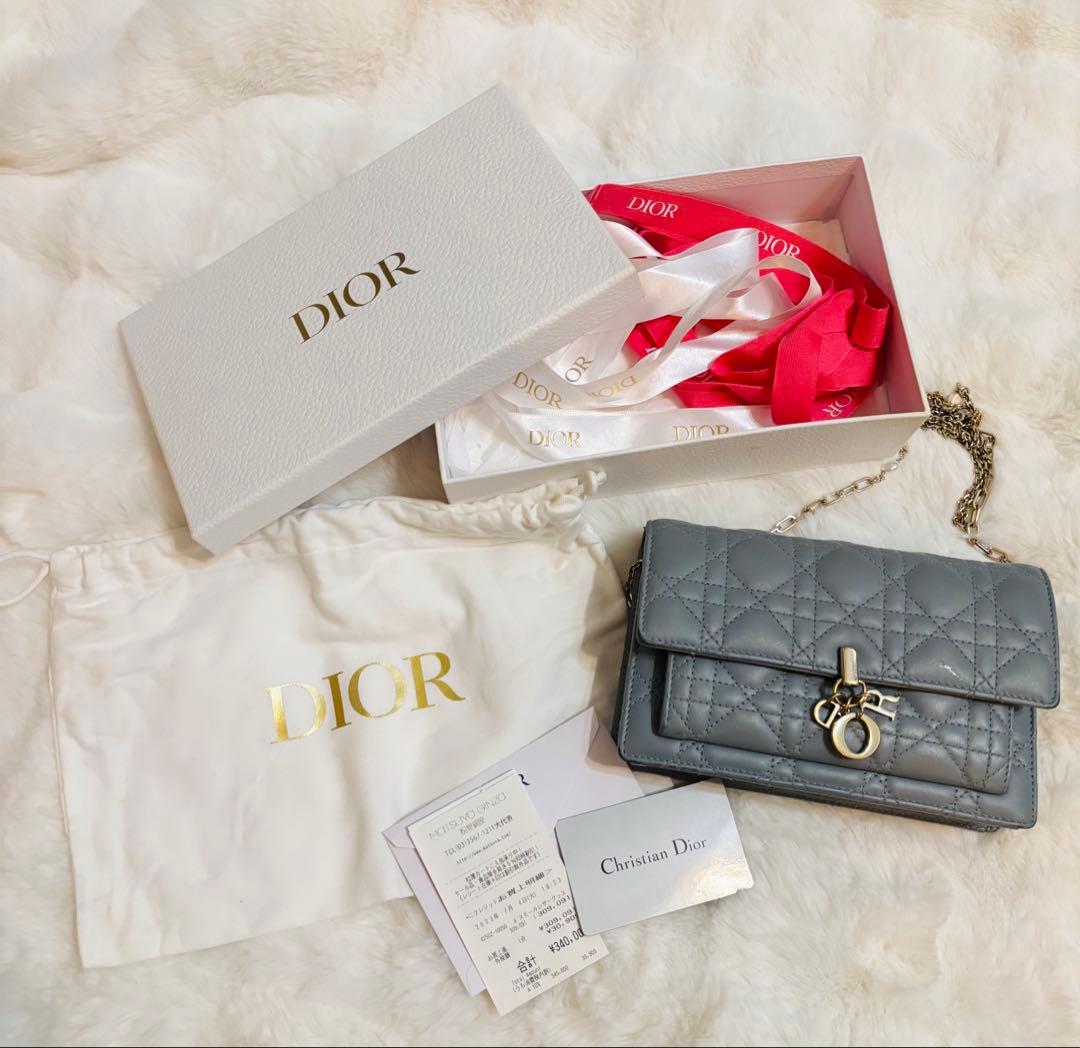 正規品】 My Dior デイリーチェーンポーチ カナージュラムスキン