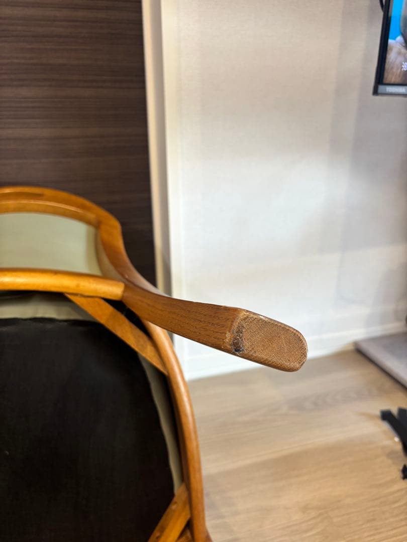 浜本工芸 ダイニングチェア 2800 ダークオーク レザー グレー - メルカリ