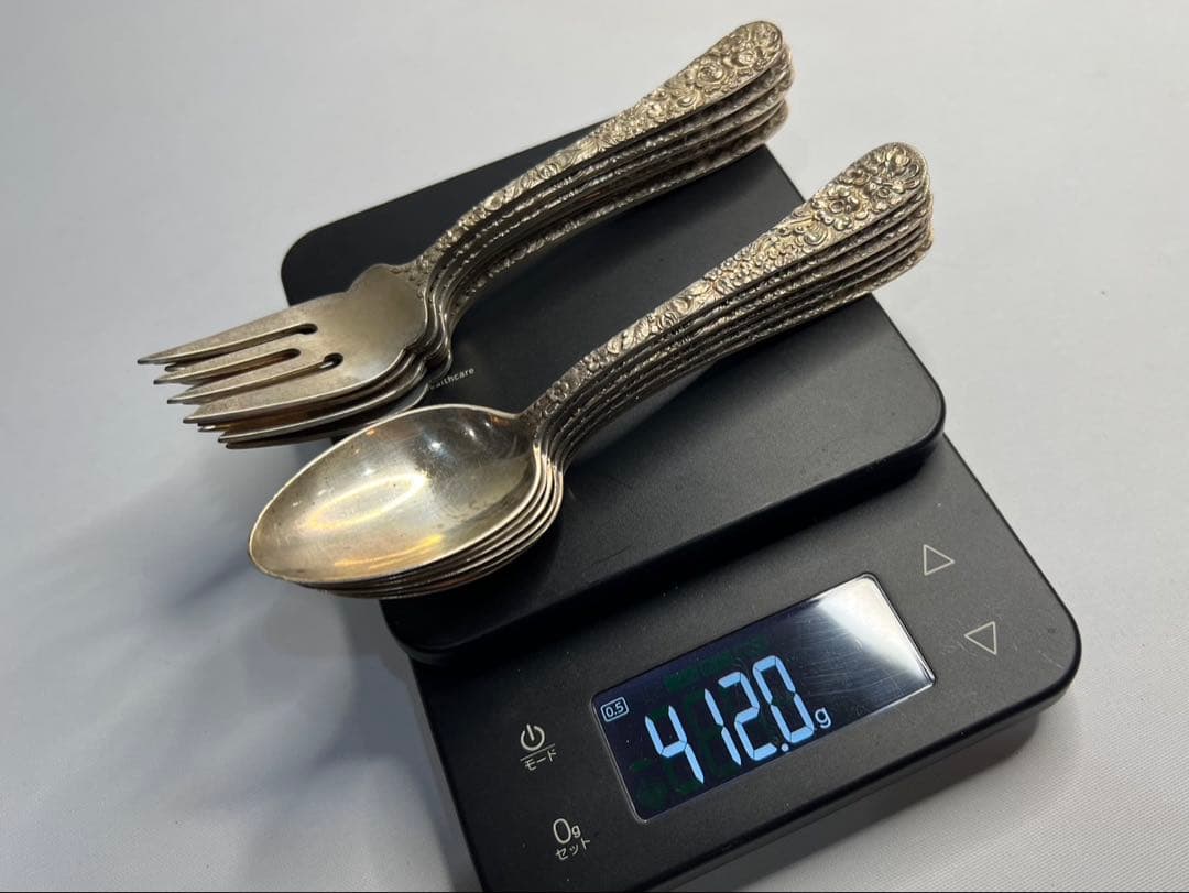 銀製】STIEFF製 SILVER ティースプーン&サラダフォーク 全12本 - メルカリ