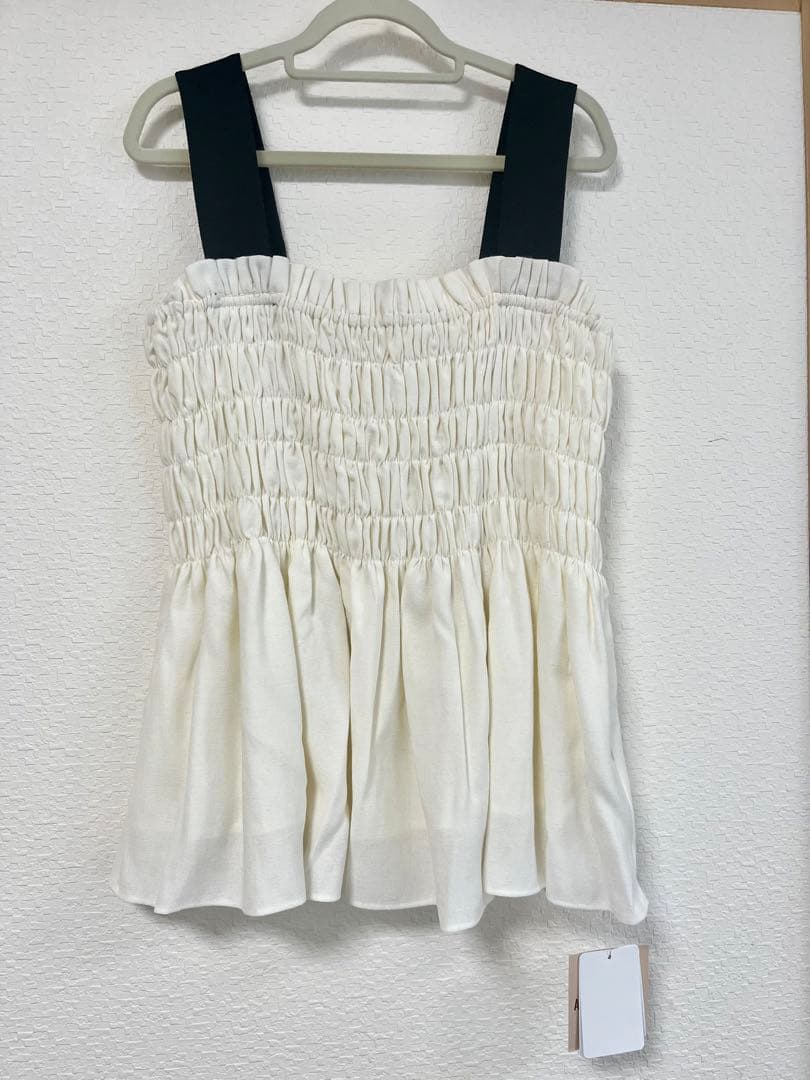 アプワイザーリッシェ シャーリングベアキャミトップス 白 Sサイズ