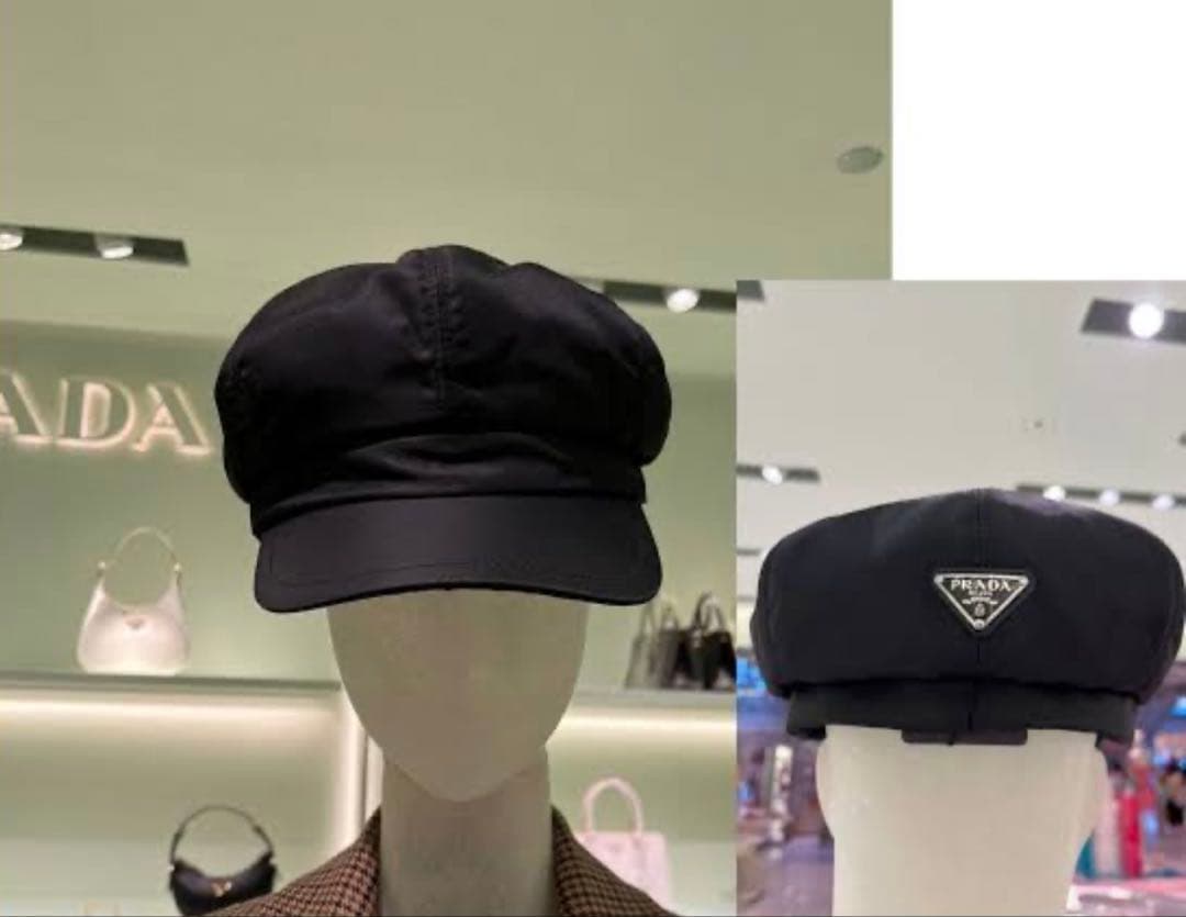 美品【PRADA】プラダ Re-Nylon ハット キャスケット ベレー帽 - メルカリ