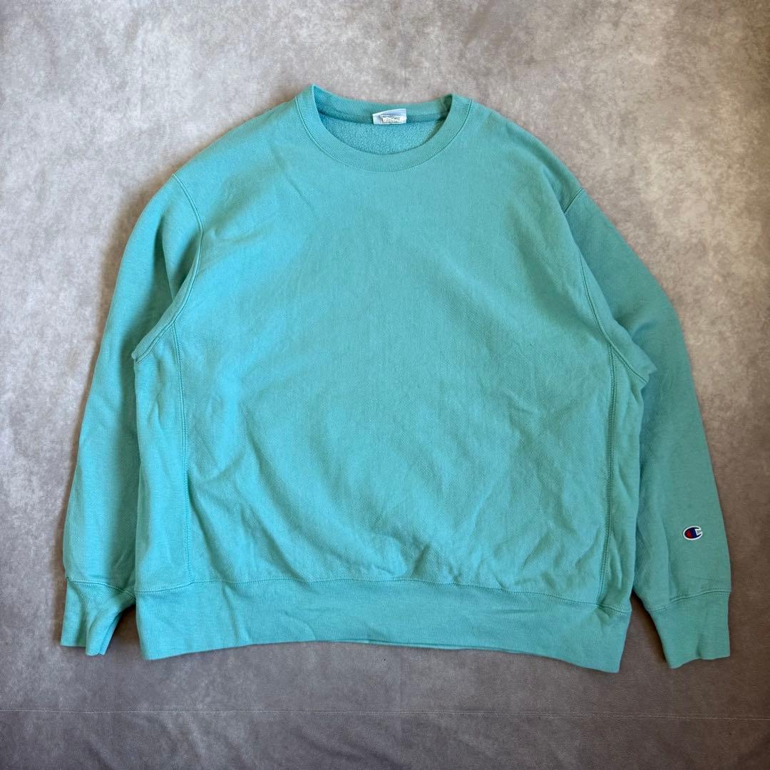 チャンピオン リバースウィーブ 無地スウェット ライトブルー 2XL Champion/チャンピオン】メンズ リバースウィーブ(R) クルーネック