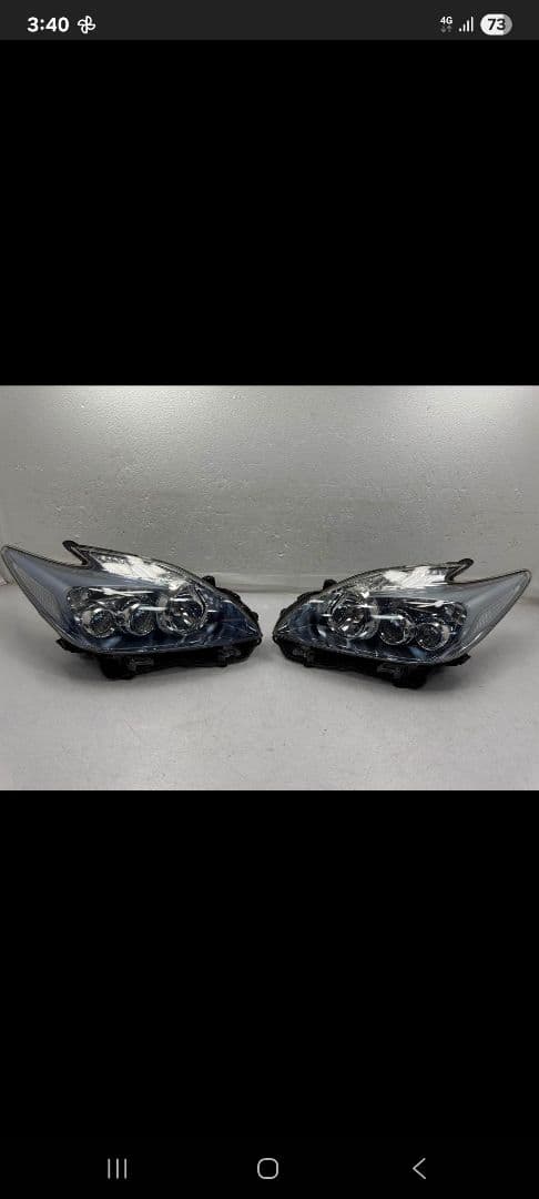 ZVW30 トヨタ プリウス 前期 左右セット ヘッドライト 47-30 即決 ニ プリウス ZVW30 前期 / LED トヨタ 純正 右 ヘッドライト