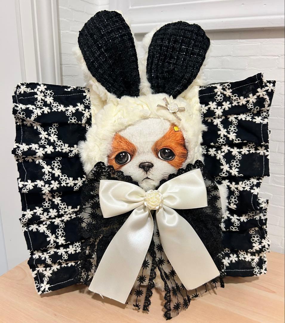 コヤンイサムチョン アンコちゃん 刺繍生地 フリルトートバッグ - メルカリ